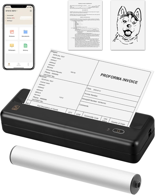  Portable Printer Wireless Bluetooth Thermal 8