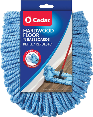 O-Cedar Dual-Action Dust Mop Refill,Blue