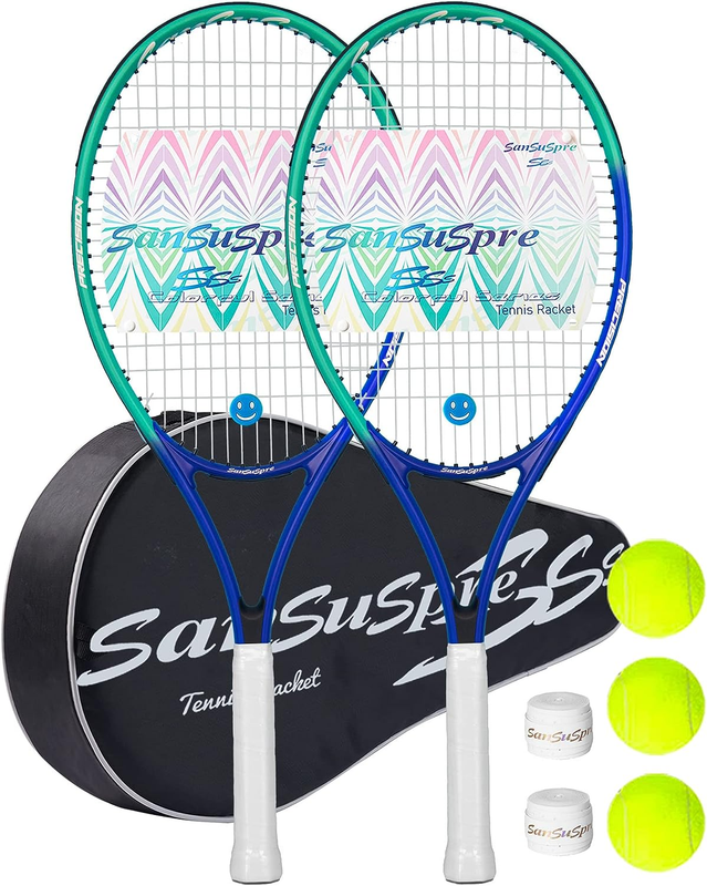 27&rdquo; Tennis Racket for 2 Pack Men Women Tennis Racquet Set 