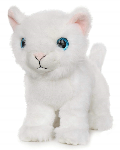 Ice King Bear Cute Big Eyes Cat Stuffed Animal Plush Toy 10 Inches White