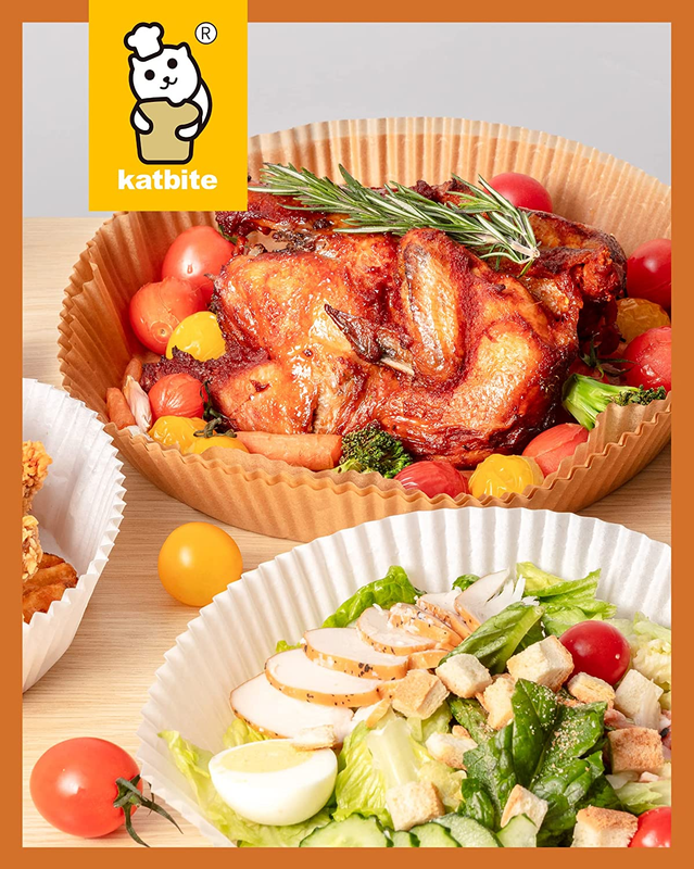 7.9 inch 200Pcs Air Fryer Liners, Unbleached Parchment Paper for Air Fryer Liner