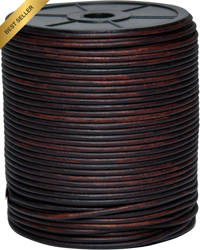 Round Genuine Leather String Cord Rope for Jewelry Making Necklaces Bracelets Ku