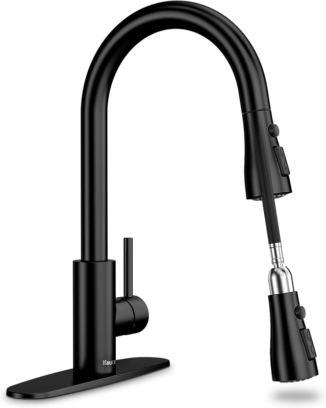 With Pull Down Sprayer, Matte Black Rv Kit