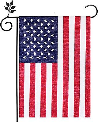 American Garden Flag 12x18 in Silk Double Sided USA US Yard Flags for Lawn Patio