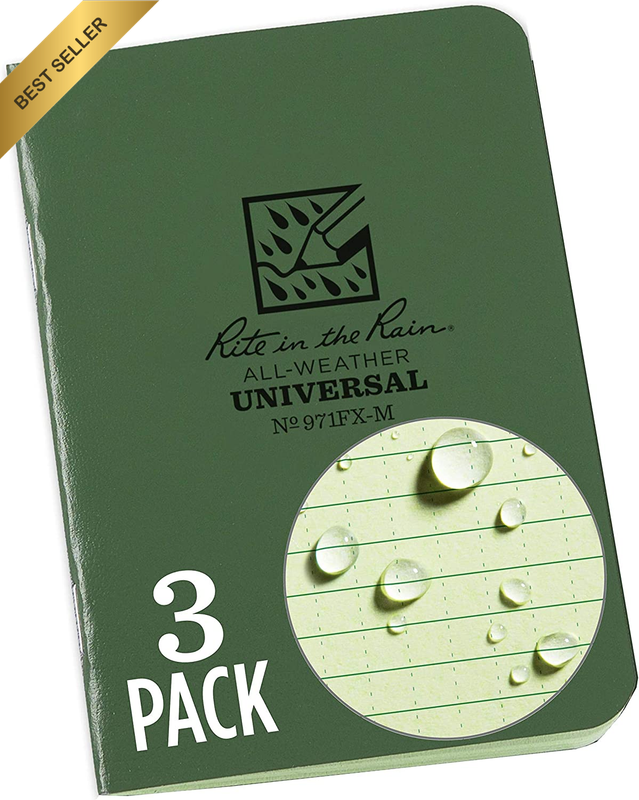 3 Pack Weatherproof Mini Notebooks 3.25x4.625