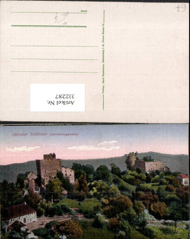332287,Elsass Bas-Rhin Mittelvogesen Ottrotter SchlÃ¶Sser Burgen