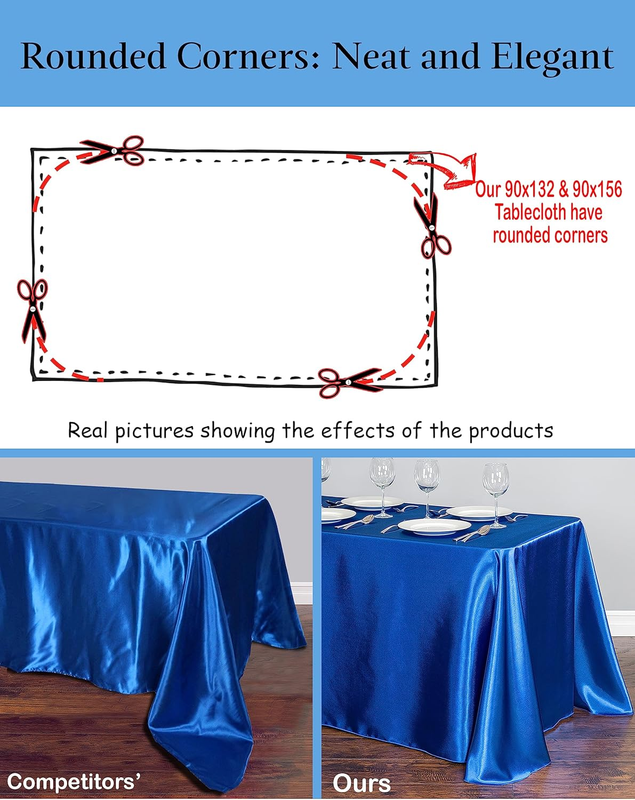 90 x 132-Inch Rectangular Polyester Tablecloth White