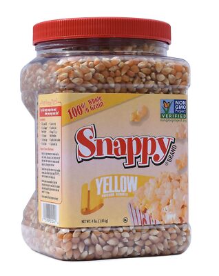  Yellow Popcorn Kernels, 4 lbs