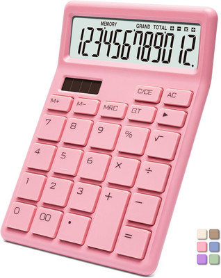 Mechanical Switch Calculator,10 Digits,Large LCD Display,Purple Calculator Big B