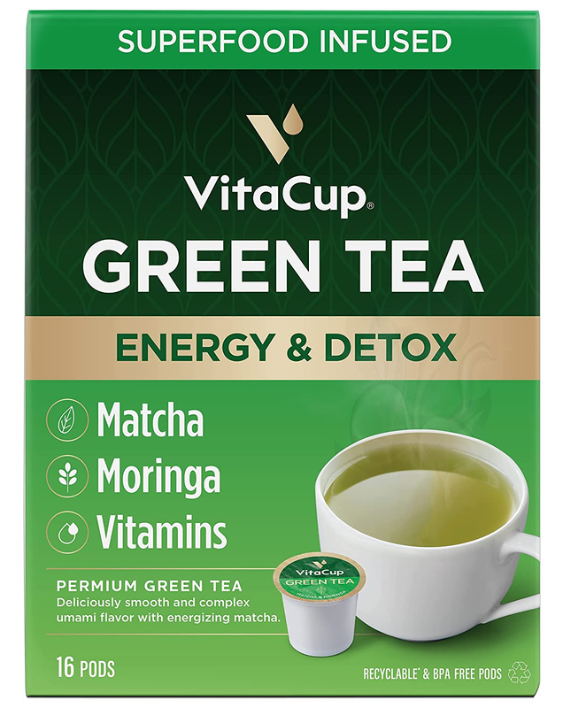 Pods, Enhance Energy & Detox With Matcha, Moringa, B Vitamin