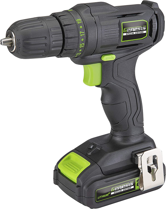 20V Cordless Drill/Driver with Built-In LED Light, 19+1 Torque Position Settings