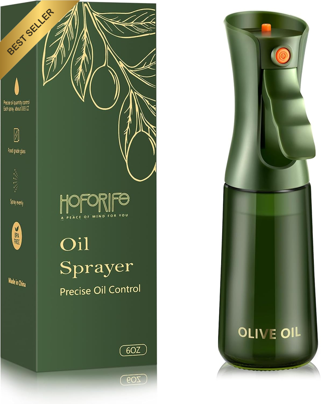 200Ml/7Oz Glass Olive Oil Sprayer for Cooking, Oil Mister Continuous Cooking Spr