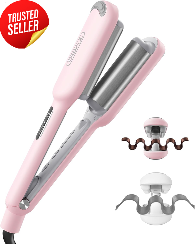 Hair Crimper Waver ROVY Pink Curling Iron 25mm