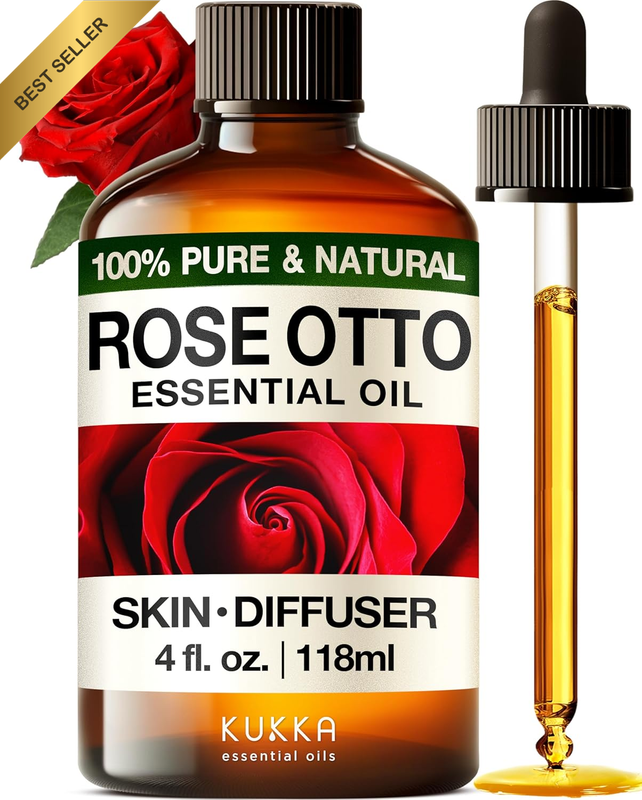 118Ml KUKKA Rose Otto Essential Oil Calming Scent for Smooth Skin Non-GMO
