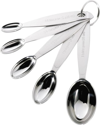 Cuisipro Silver Measuring Spoon Set, Standard 