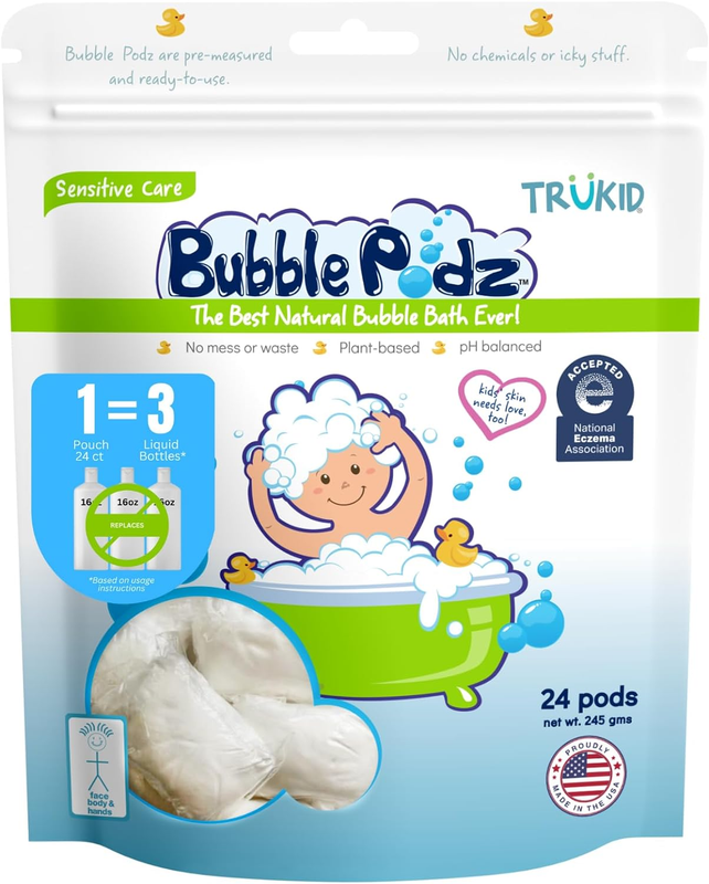 Bubble Podz Bubble Bath for Baby & Kids, Nea-Accepted for Ec