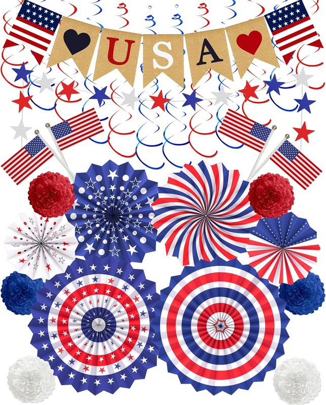 30 Pcs Patriotic Decorations for Veterans Day, 4Th of July Dec...