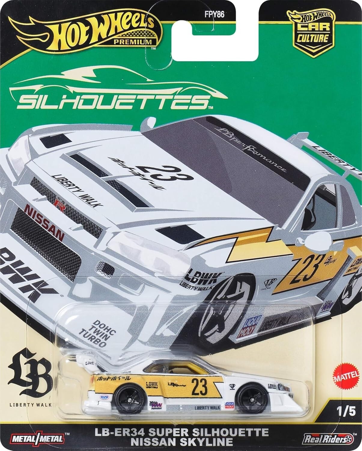 Hot Wheels Race Day lb-er34 skyline 6台 Hot Wheels LB-ER34 Liberty Walk Nissan Skyline Mountain