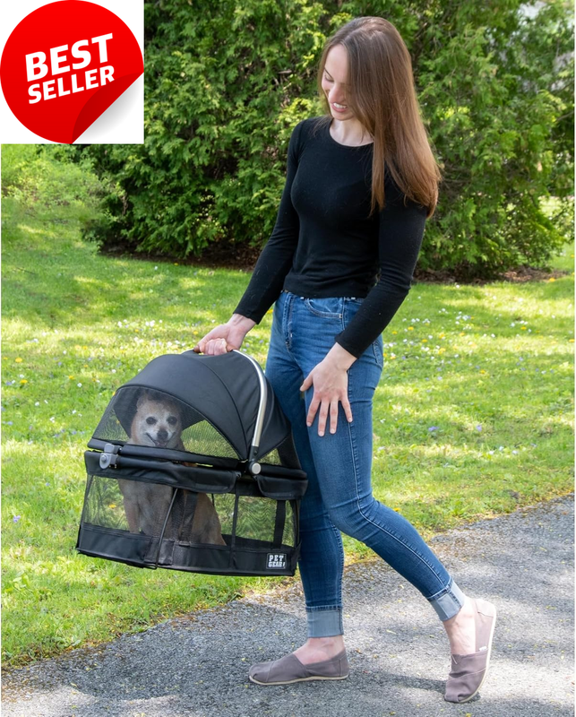 Pet Gear No-Zip View 360 Pet Carrier Car Seat Small Dog Cat 20in Onyx Black