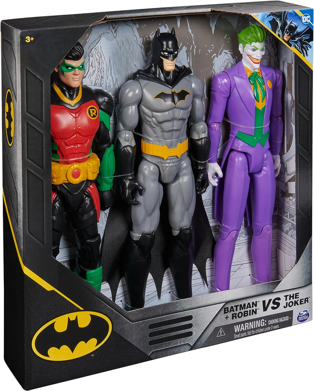 DC Comics Team Up 3-Pack Batman, The Joker & Robin 12" Collectible Action Figure