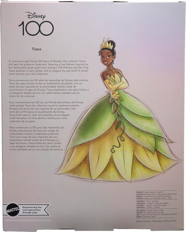 Disney 100 Years of Wonder Collector Tiana Doll New Toy Gift