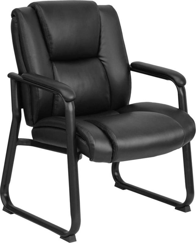 S | Black Leathersoft Side Chairs For Reception And Office