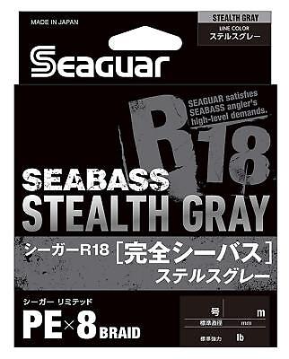 KUREHA Seaguar R18 Full Sea Bass Stealth Gray 150m #1  Fishing LINE From JAPAN