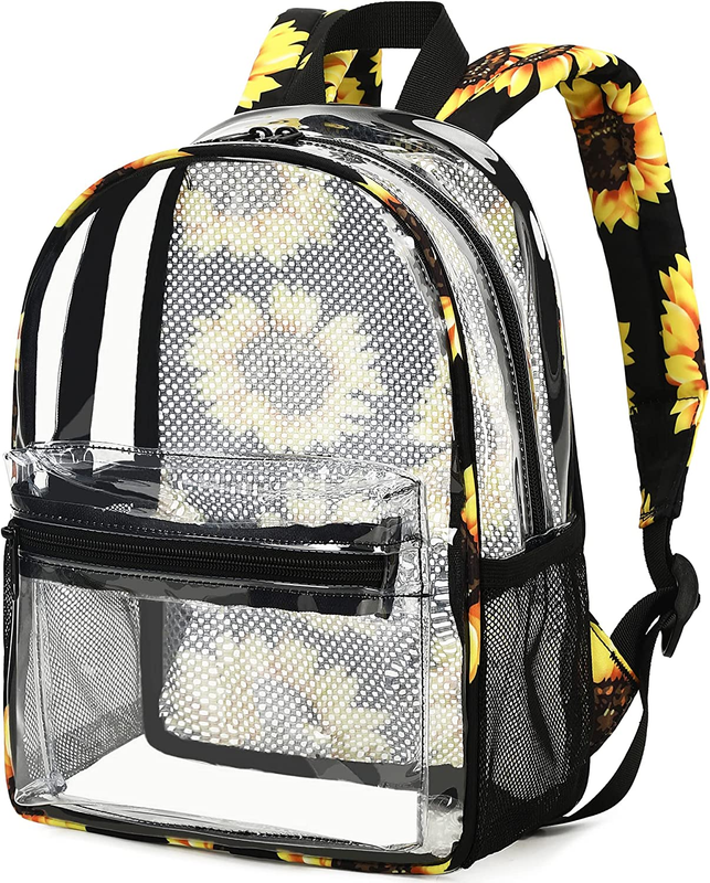 Clear Mini Backpack Stadium Approved 12X12X6 Small Transparent Backpacks Plastic