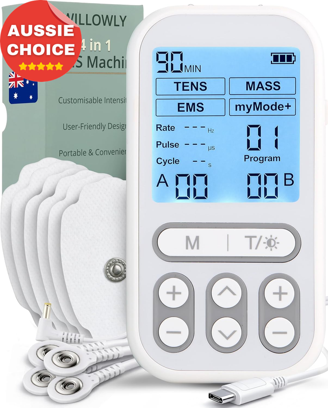 TENS EMS Machine Muscle Pain Relief Stimulator Massage Device Relax Comfort