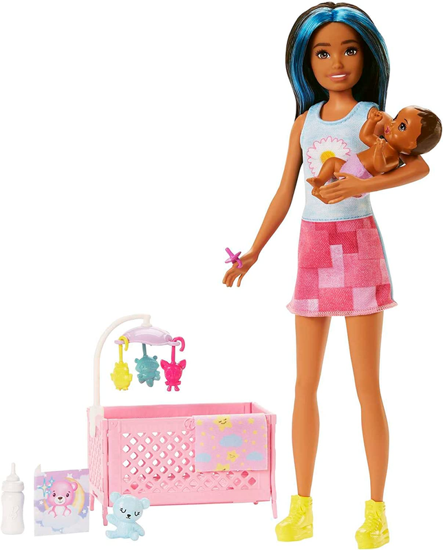 Barbie Skipper Babysitters Inc Doll & Accessories, Crib Play