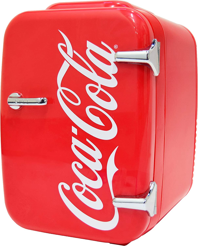 Retro Coca-Cola Mini Fridge for Bedroom - Car, Office Desk & College Dorm Room -