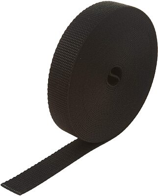 1'' Inch Polypropylene Webbing Black Strap 10 yards