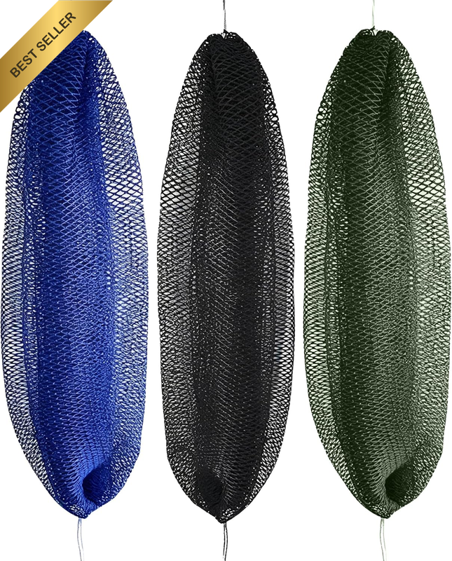 3Pcs African Net Sponge with Knots, Authentic Exfoliating Net Sponge