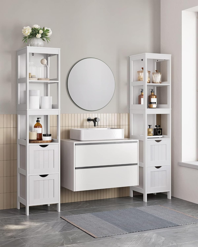 Bathroom Floor Cabinet, Bathroom Storage Organizer Rack Stand, Multifunctional C
