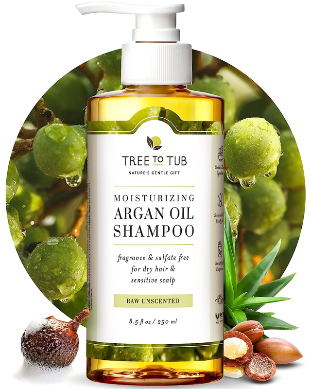 Fragrance Free Shampoo for Dry & Sensitive Scalp - Gentle Unscented Hydrating Ha