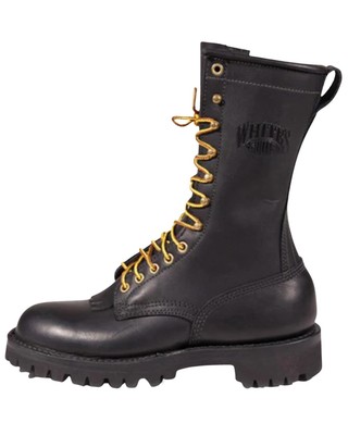 Pre-owned Whites White's Boot Men's Smokechaser 10&quot; Lace-up Work Boot - Round Toe - C110nwv