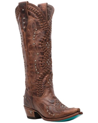 Pre-owned Lane Women's Cossette Western Boot - Snip Toe - Lb0469a In Brown