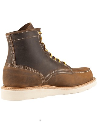 Pre-owned Whites Boot Men's 6&quot; Perry Lace-up Work Boot - Toe Brown 9 Ee