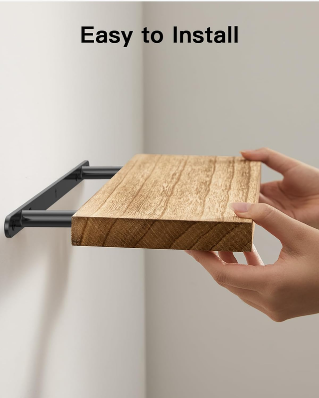 Floating Shelves, Paulownia Wood Wall Shelves for Bathroom/Living Room/Bedroom/K