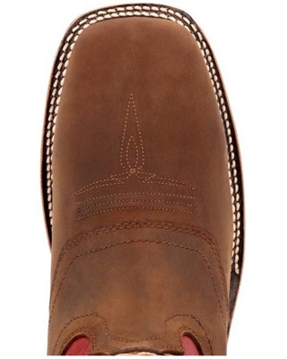 Pre-owned Georgia Boot Men's Carbo-tec Waterproof Soft Toe Western Boot - Square Toe Brown