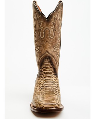 Pre-owned Dan Post Women's 12&quot; Faux Python Western Boot - Broad Square Toe - Dp4939 In Yellow