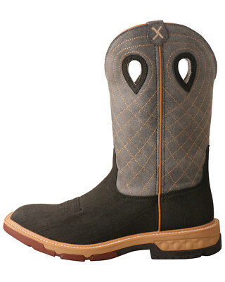 Pre-owned Twisted X Men's Cellstretch Western Boot - Broad Square Toe - Mxb0002 In Brown