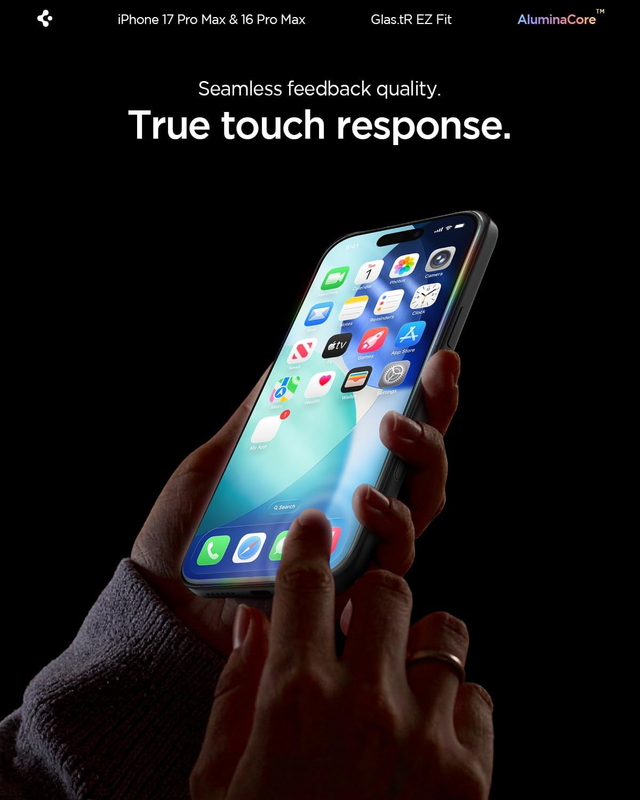 AluminaCore Tempered Glass Screen Protector [Glas.tR EZ Fit] designed for iPhone