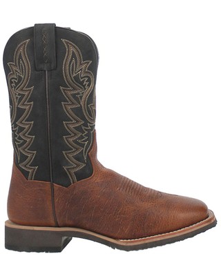 Pre-owned Dan Post Men's Boldon Western Performance Boot - Broad Square Toe Brown 7.5 D
