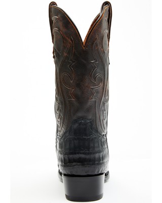 Pre-owned Dan Post Men's Exotic Caiman 12&quot; Western Boot - Medium Toe - Dp80501 In Black