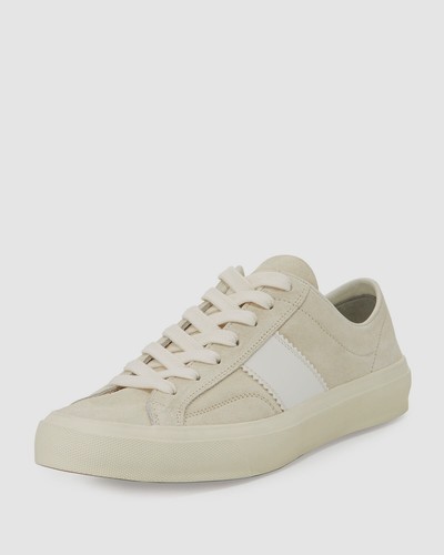スニーカー TOM FORD Cambridge Suede Sneakers Low-Top Trainers Camel Bro TOM FORD - Cambridge Leather-Trimmed Suede Sneakers