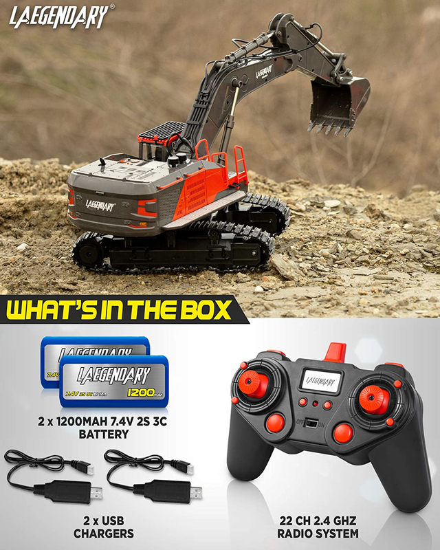 RC Excavator - Remote Control Excavator - Electric, Hobby-Grade Construction Veh