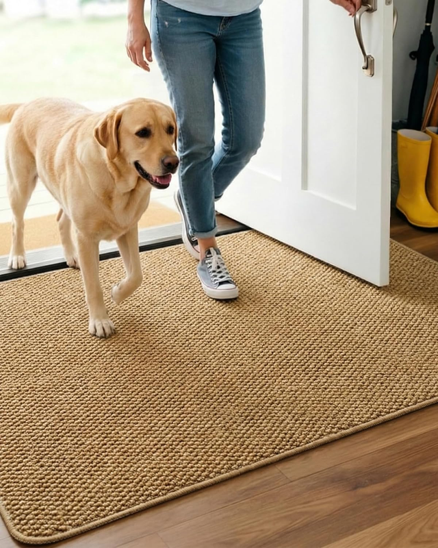5Mm Thin Indoor Door Mat 60 X 90 Cm, Brown