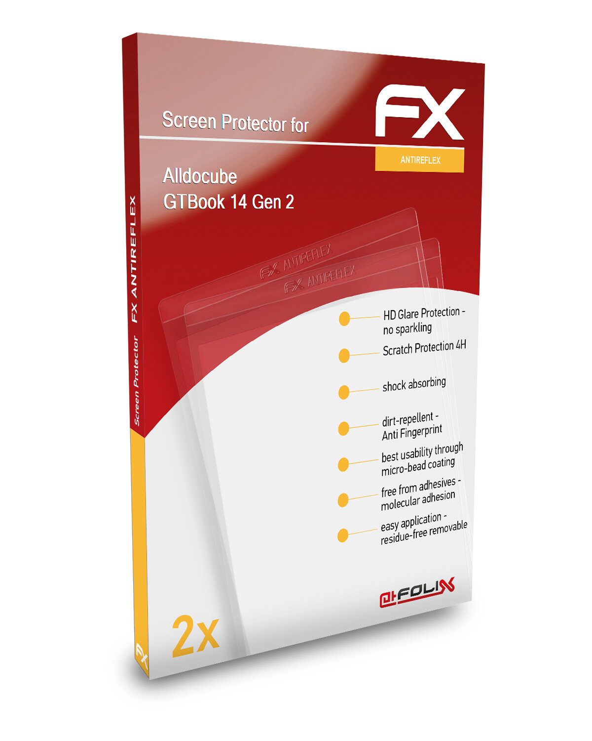 atFoliX Film Protection d'écran compatible avec Alldocube GTBook 13 Protecteur d'écran, ultra-clair FX Écran protecteur (2X