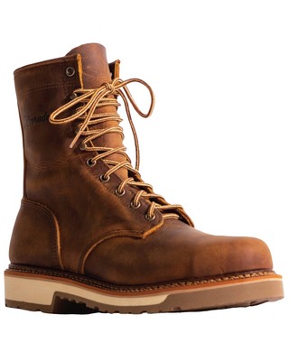 Pre-owned Silverado Men's 8&quot; Lace-up Work Boot - Soft Toe - 7712 In Brown